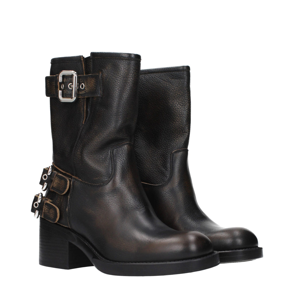 Chloé Black Leather Ankle Boots