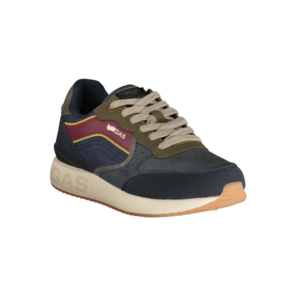 Gas Blue Polyurethane Men's Sneaker