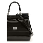Dolce & Gabbana Black Calf Leather Bos Taurus Handbag
