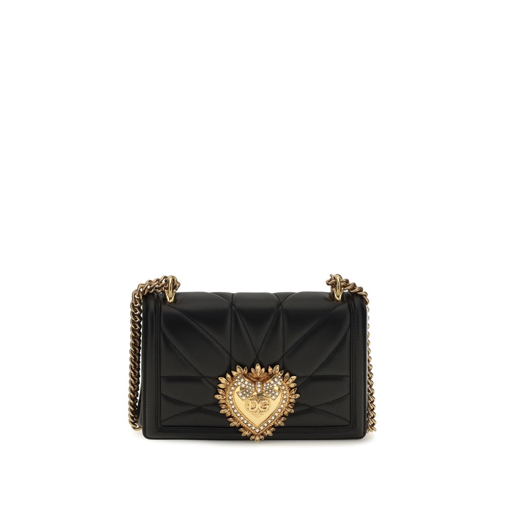Dolce & Gabbana Black Lamb Ovis Aries Shoulder Bag