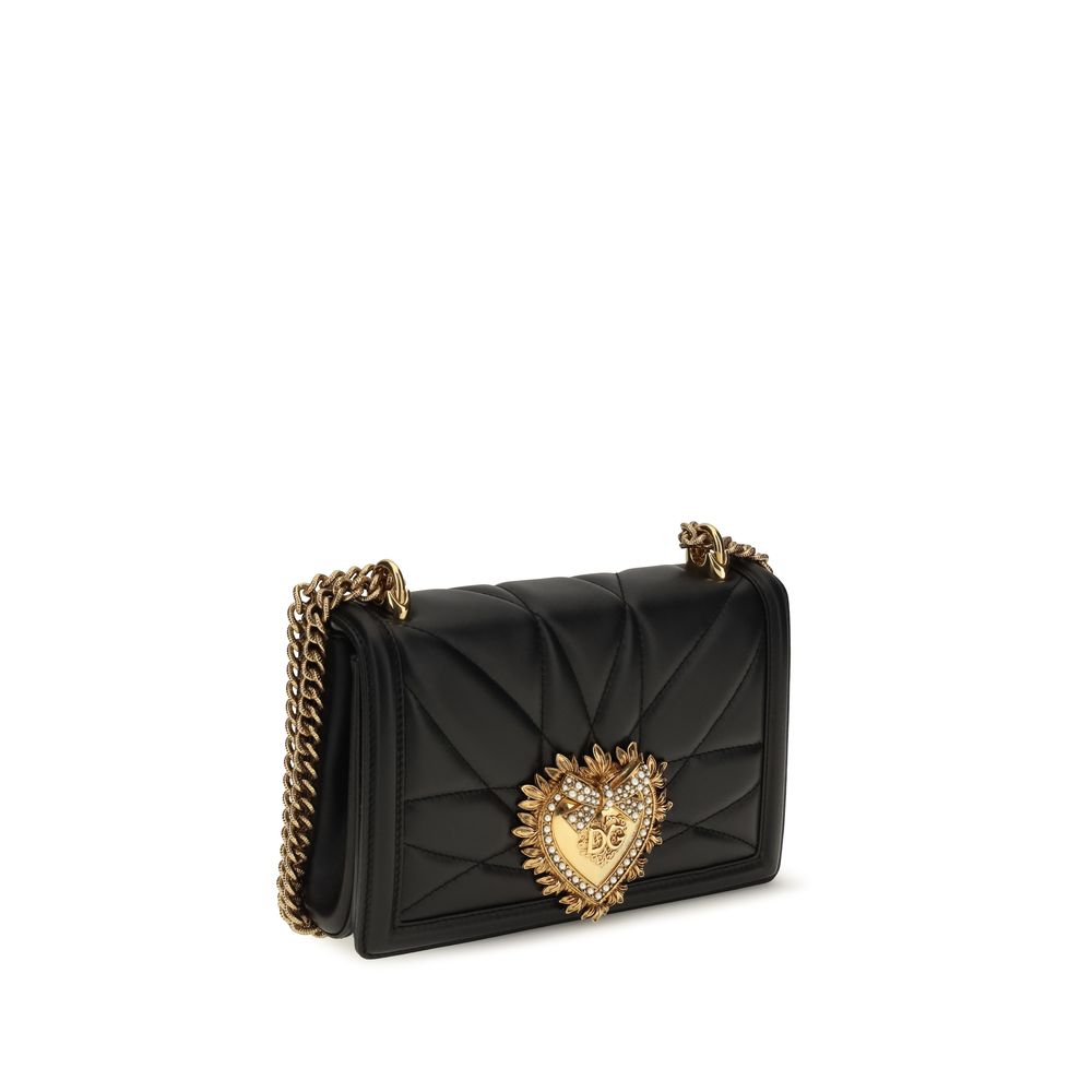 Dolce & Gabbana Black Lamb Ovis Aries Shoulder Bag