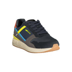 Gas Blue Polyurethane Men's Sneaker