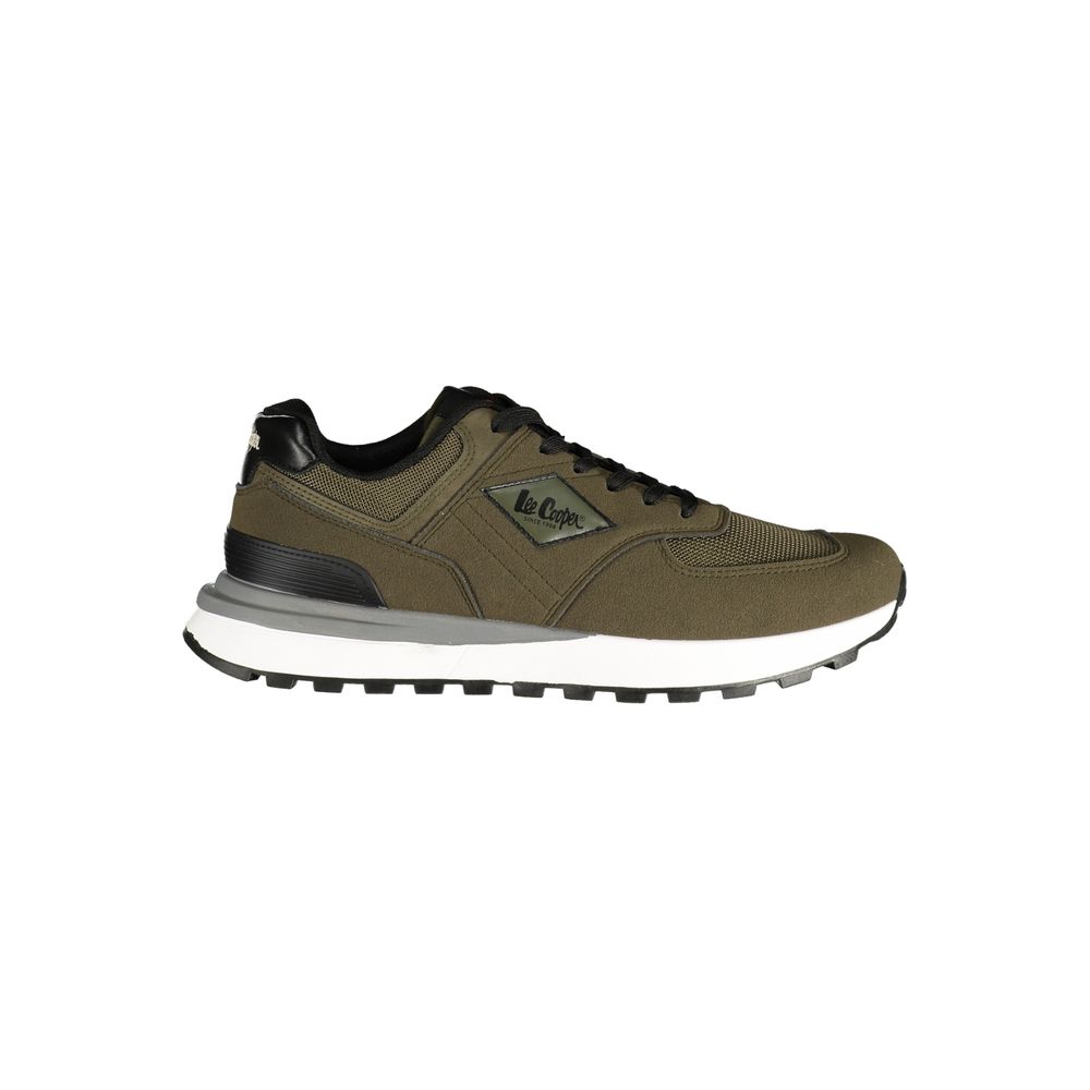 LEE COOPER Green Polyester Athletic Sneakers