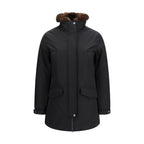 Woolrich Black Cotton Full-Length Jacket