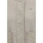 New Balance White Recycled Polyester Shell Jacket
