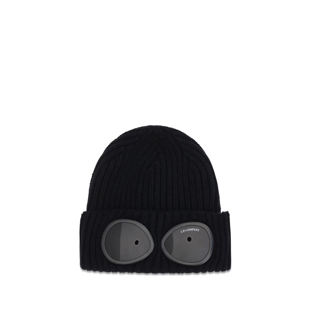 C.P. Company Black Wool Oves Aries Beanie