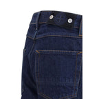 Stone Island Blue Cotton Straight-Leg Jeans