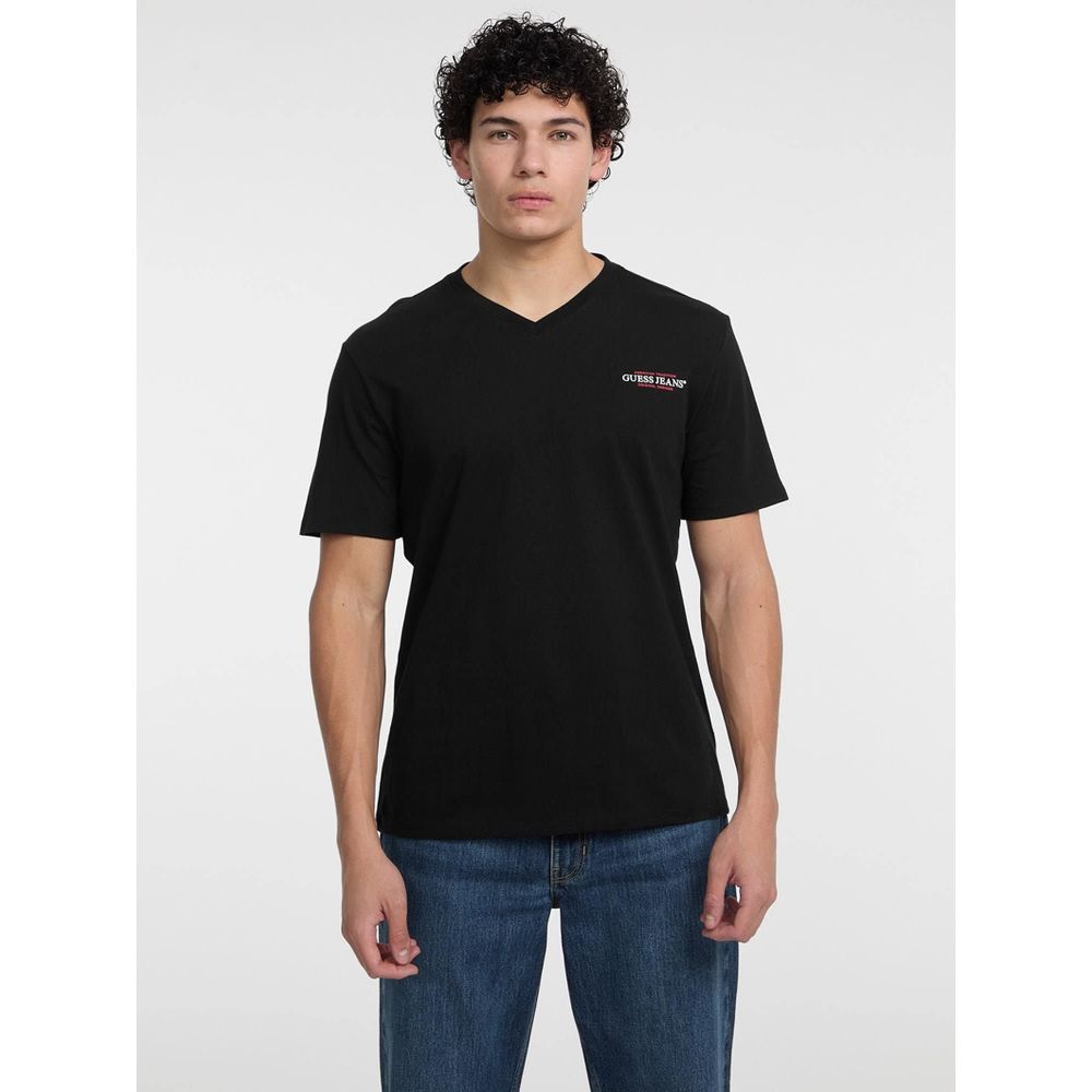 Guess Jeans Black Cotton T-Shirt