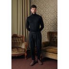 Autore Black Wool Casual Pants