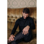 Autore Black Wool Casual Pants