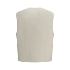 Fendi Beige Wool Oves Aries Waistcoat