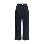 Brunello Cucinelli Blue Cotton Casual Pants