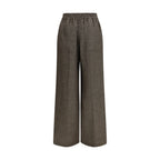 Brunello Cucinelli Brown Linen Casual Pants
