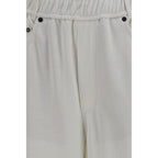 Brunello Cucinelli White Cotton Athletic Pants