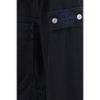Stone Island Black Cotton Biker Jacket