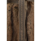 PINKO Brown Polyester Sleeveless Jacket
