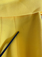 Dolce & Gabbana Yellow One Shoulder Side Slit Sheath Dress