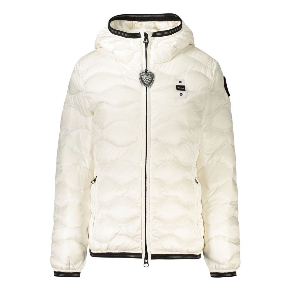 Blauer White Polyamide Women's Jacket with Hood