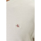 Calvin Klein Jeans Beige Cotton Long Sleeve T-Shirt