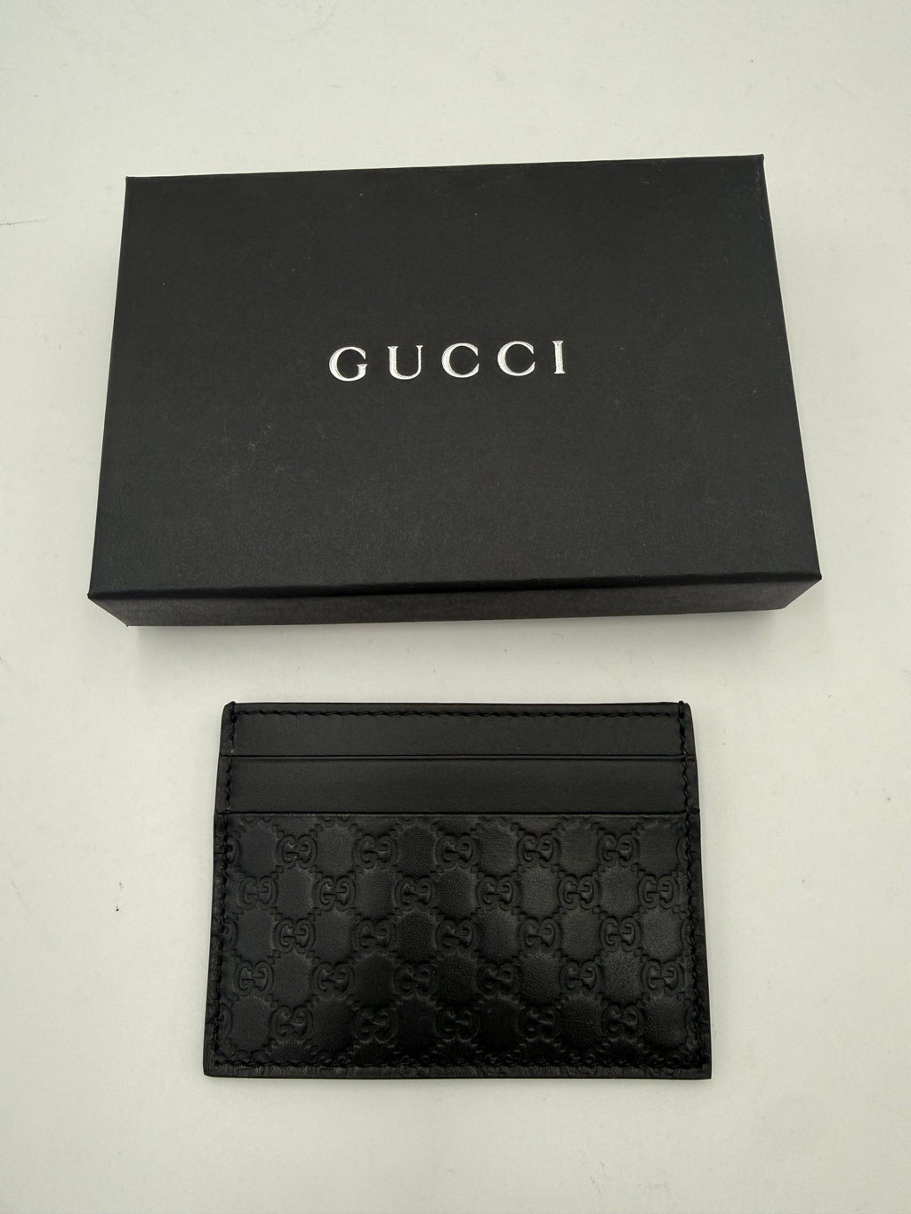 Gucci GUCCI GG Leather Black Cardholder