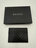 Gucci GUCCI GG Leather Black Cardholder