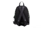 MCM Color Splash Visetos Black Green Purple Medium Mixed Leather Backpack Bookbag