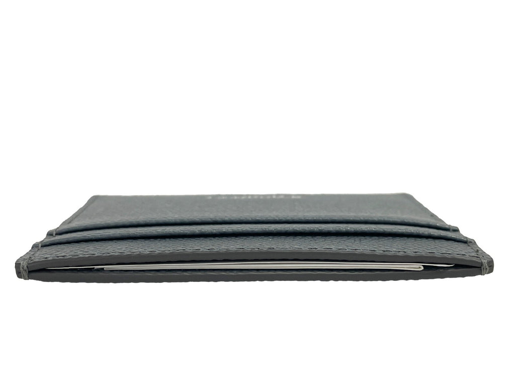 Burberry Sandon Business Small Grey Grained Leather Card Case Wallet