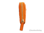 Versace Large Dark Orange Quilted Smooth Leather Continental Clutch Zip Wallet