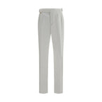 Brunello Cucinelli White Cotton Casual Pants