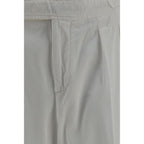 Brunello Cucinelli White Cotton Casual Pants