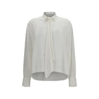 Brunello Cucinelli White Silk Dress Shirt