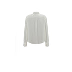 Brunello Cucinelli White Silk Dress Shirt
