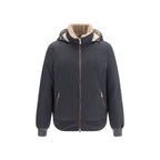 Brunello Cucinelli Gray Wool Oves Aries Full-Length Jacket