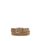 Brunello Cucinelli Beige Calf Leather Bos Taurus Regular Belt