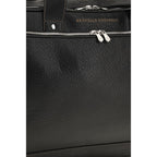 Brunello Cucinelli Black Calf Leather Bos Taurus Handbag