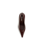 Prada Bordeaux Goatskin High Heel Pumps