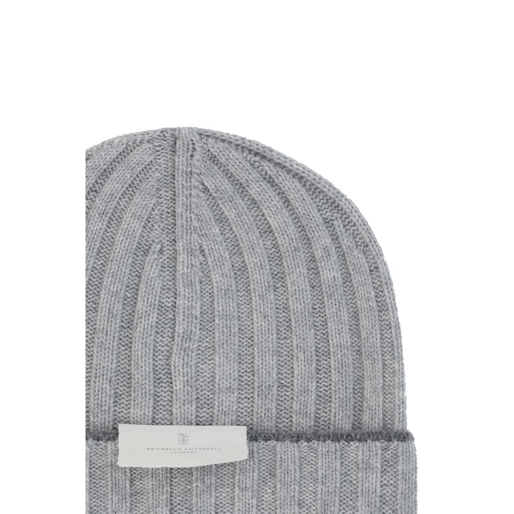 Brunello Cucinelli Gray Cashmere Beanie