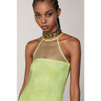 Patrizia Pepe Yellow Polyester Casual Dress
