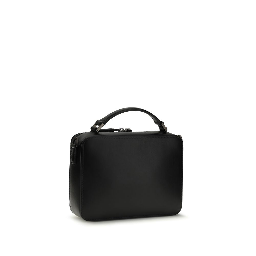 Prada Black Calf Leather Bos Taurus Shoulder Bag