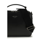 Prada Black Calf Leather Bos Taurus Shoulder Bag