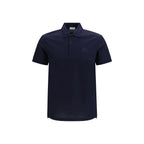 Burberry Blue Cotton Polo Shirt