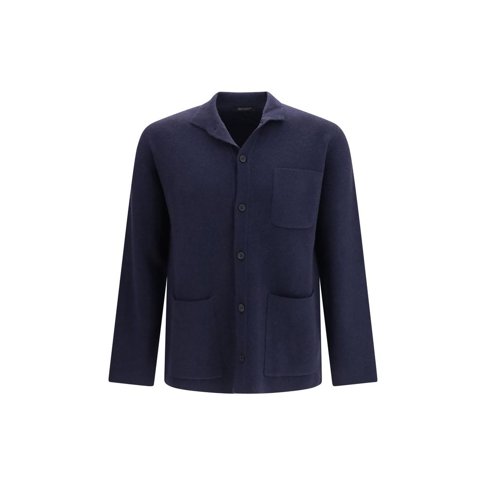 Aragona Cashmere Blue Cashmere Cardigan