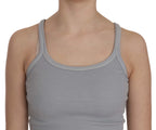 PINK MEMORIES Light Grey Sleeveless Spaghetti Strap Blouse