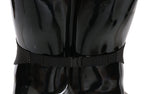 Dolce & Gabbana Black Dotted Waist Belt Silk Cummerbund