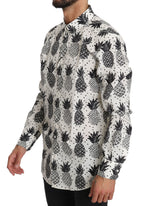 Dolce & Gabbana White Pineapple Cotton Top Shirt
