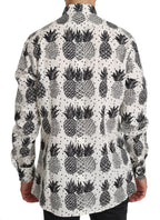 Dolce & Gabbana White Pineapple Cotton Top Shirt