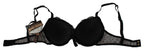 Roberto Cavalli Black Pink Lace Push Up Bra Underwear