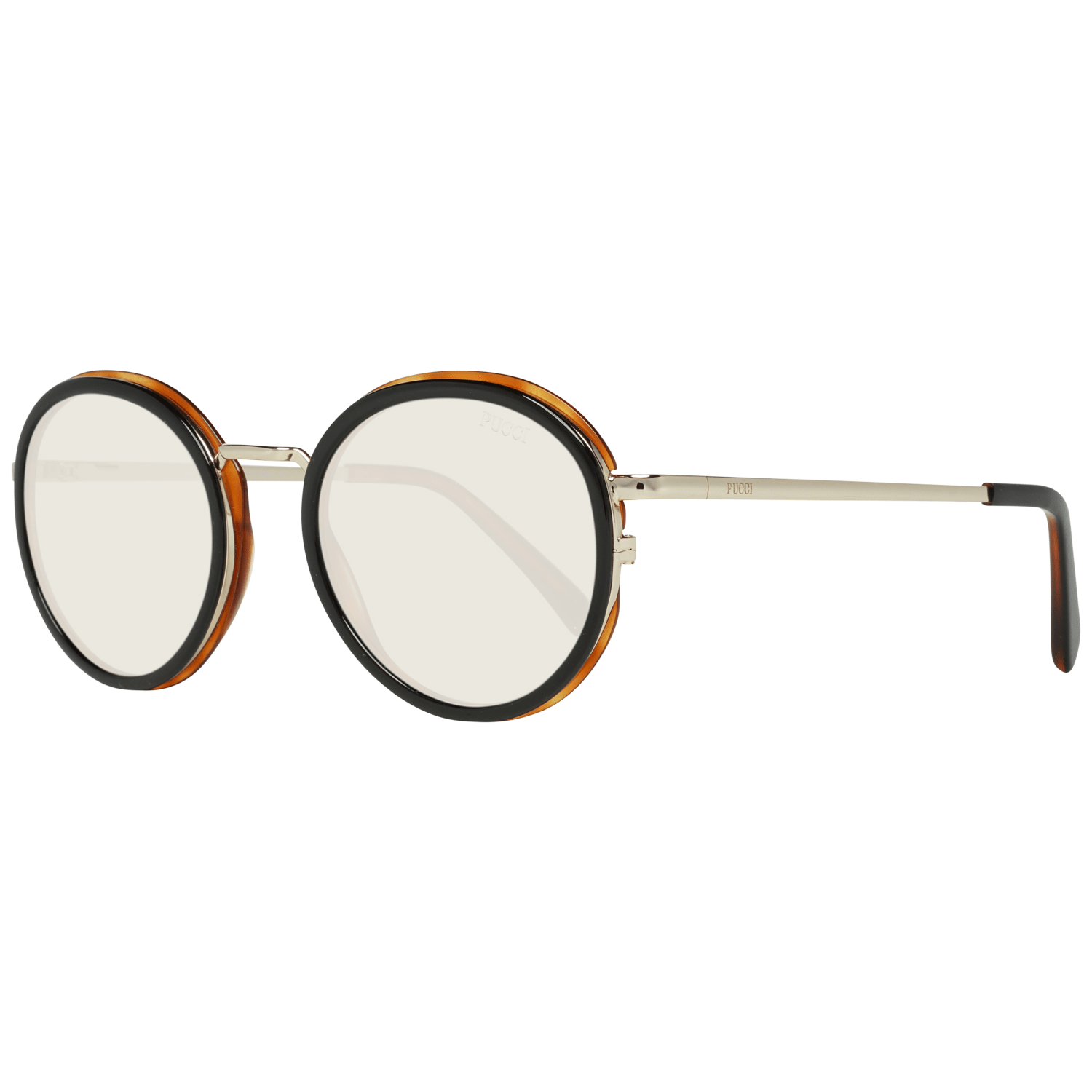 Emilio Pucci Black Metal & Plastic Sunglasses
