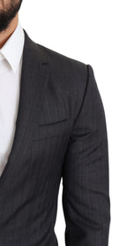 Dolce & Gabbana Black Wool Single Breasted Coat MARTINI Blazer