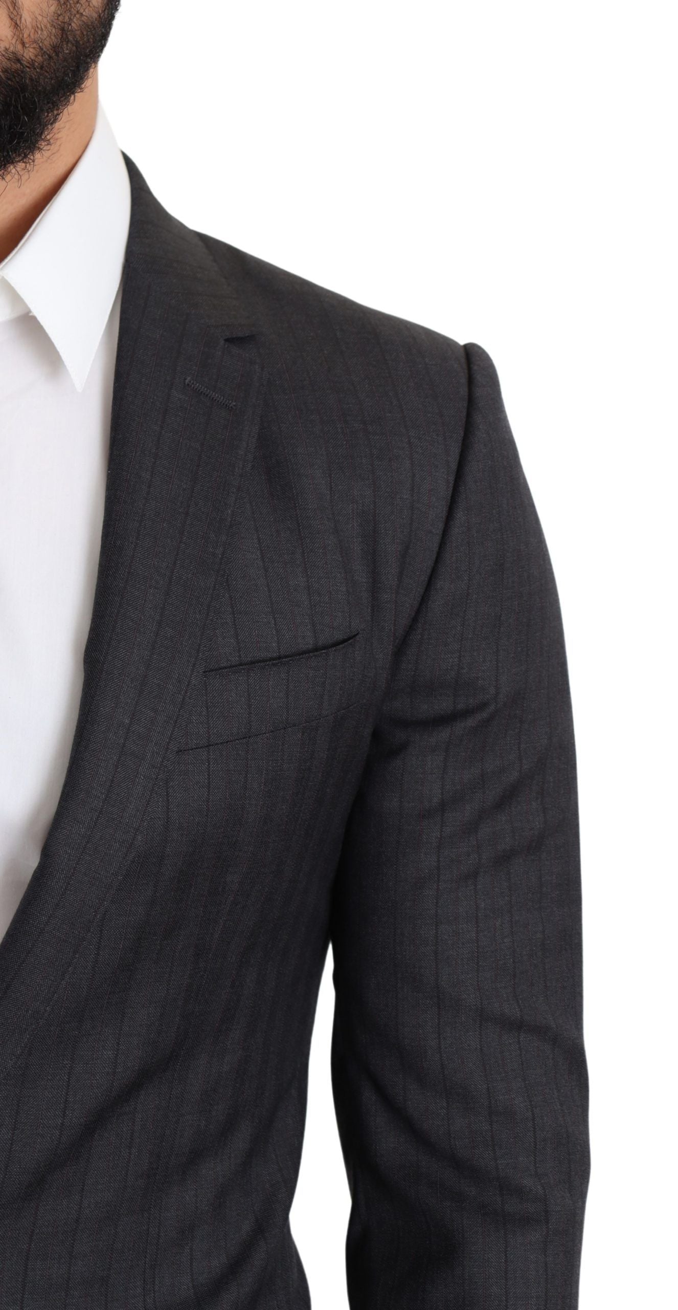 Dolce & Gabbana Black Wool Single Breasted Coat MARTINI Blazer